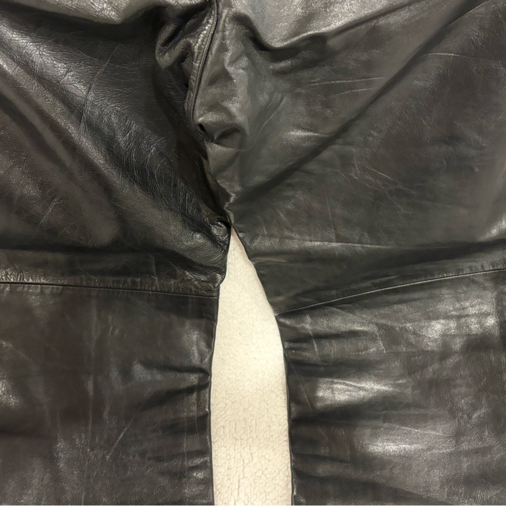 GAP Leather Ladies Boot Cut Pants - Size 10 - Picture 6 of 9
